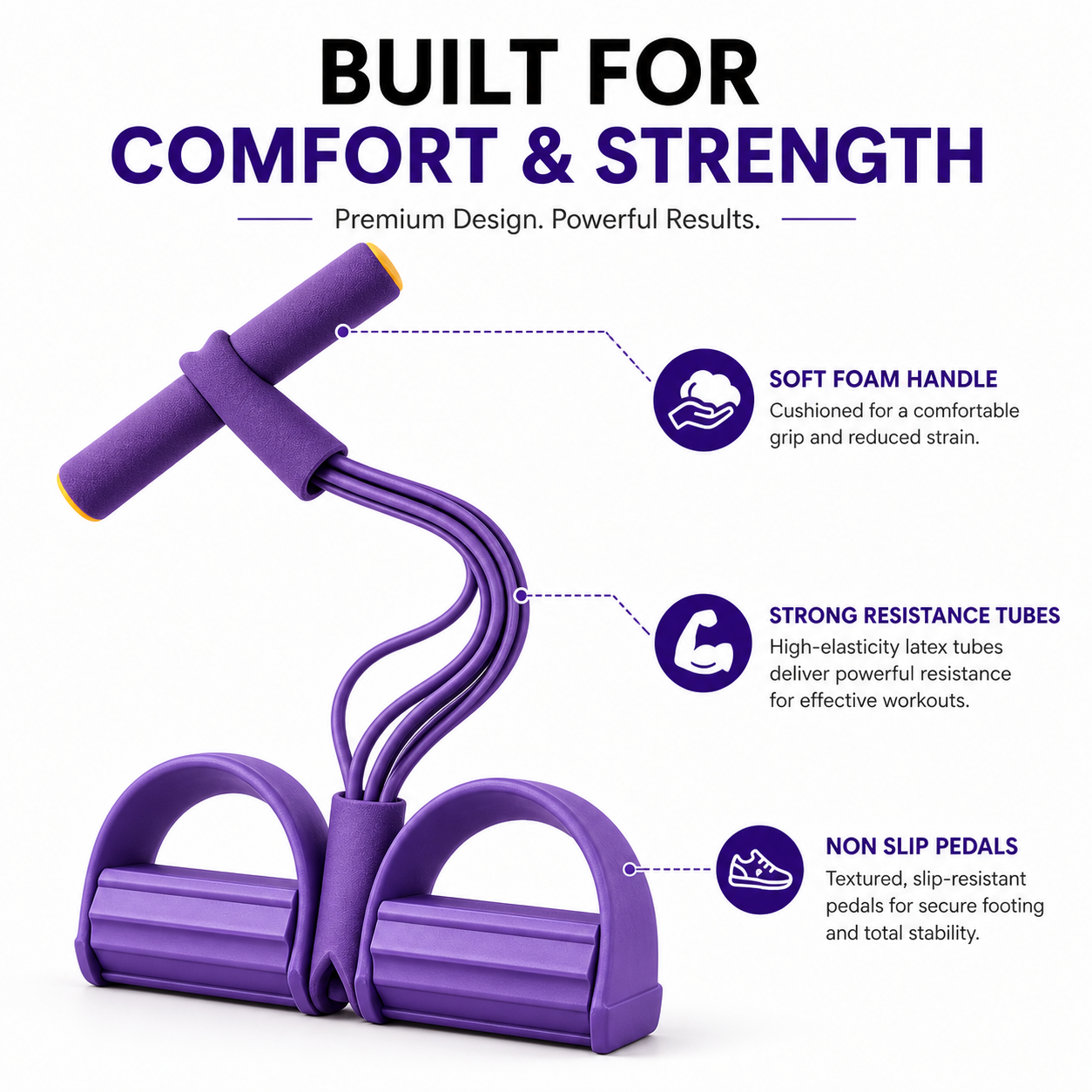 8 tube Multifunction Pedal Resistance Band Trainer